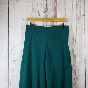 AMS Scrub Pants Mens Size Small Pull On Tie Closure Cotton Green